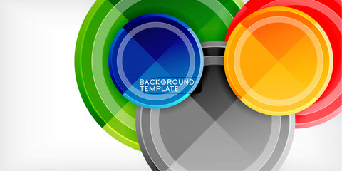 Geometric design abstract background - circles