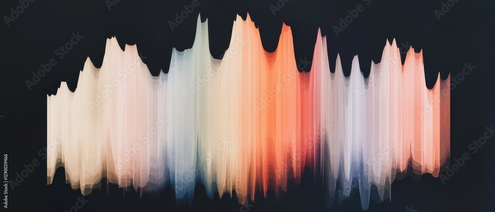 Poster abstract color wave patterns digital art visual representation modern environment creative viewpoint