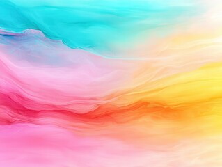 Fototapeta premium Abstract colorful waves digital art bright environment vibrant concept