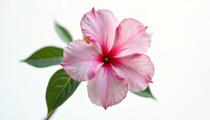 Isolated pink oleander flower, transparent background. Blooming tropical bouquet, botanical foliage close-up, poisonous aroma. Mediterranean springtime, romantic rose. Cut-out, pale, pretty, toxic