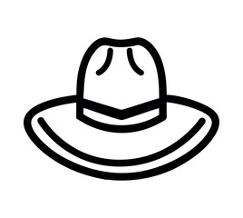 Australia Akubra hat outline icon