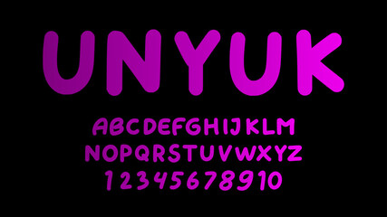 Creative display of bold letters and numbers in vibrant pink against a black background for graphic design inspiration