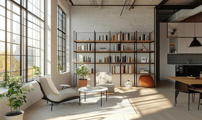 Tall contemporary metal bookrack featuring sleek design, innovative shelving and modern style for inspiring libraries