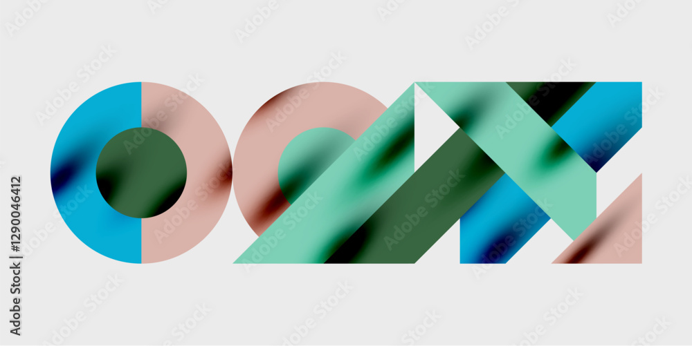 Aufkleber Vibrant abstract background circles with smooth gradients, creating a dynamic and modern design. Ideal for creative, tech, or contemporary-themed projects
