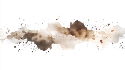 Abstract Watercolor Brown and White Texture for Background Design