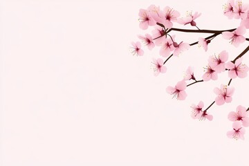 Naklejka premium Pink flower with a white background