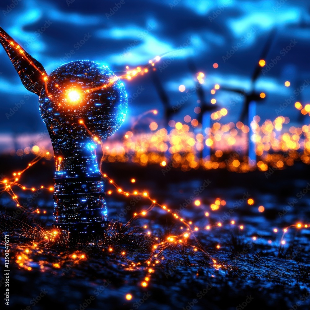 Poster mesmerizing glowing sphere of radiant energy and electrifying luminescence set against a dramatic in