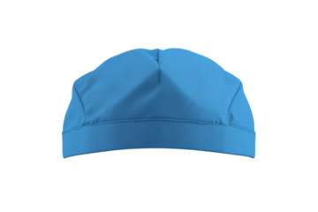 Blue hat with a white band, isolated