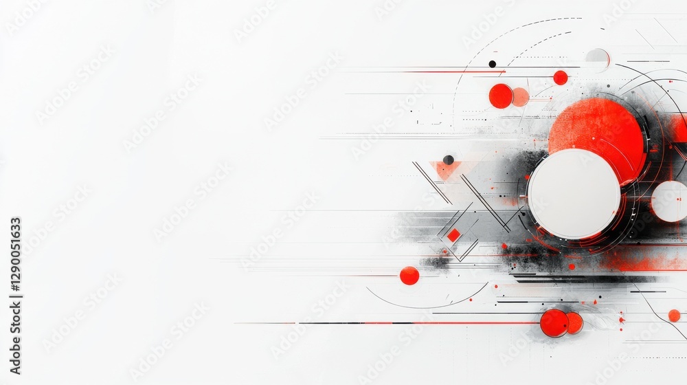 Poster vibrant abstract splash of color and texture captivating digital art composition with dynamic shapes