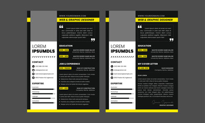 Resume CV. clear and modern professional resume CV template
