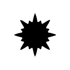 Abstract Star Silhouette Design Graphic Element