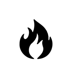 Stylized Flame Icon Graphic Element Design