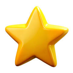 Bright Cheerful Yellow Star for Excellence, Achievement, and Promotional Highlights.