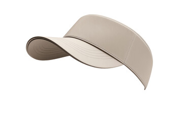 Tan visor with a white rim, isolated