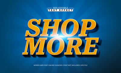 Obraz premium shop more editable text effect with a promo and sale text style