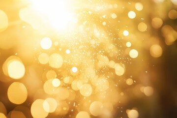 blinding white sunlight flares burst across a soft yellow glow, lens sparks dance in a warm, radiant overlay of pure energy.
