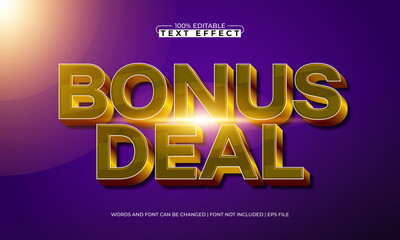bonus deal editable text effect with a promo and sale text style