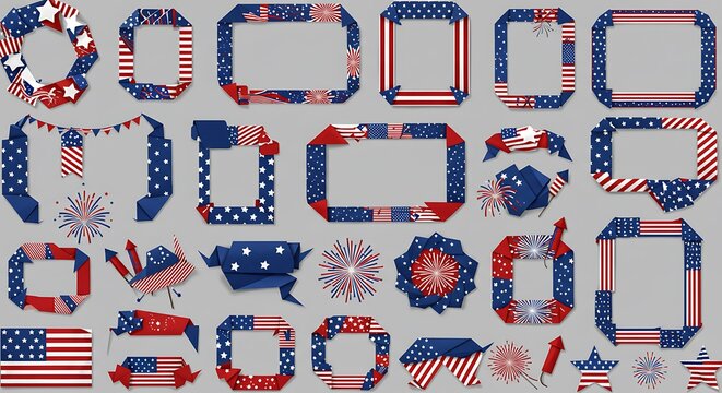 Patriotic Origami Frames: Fourth of July Celebration Collection