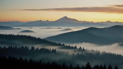 Fototapeta premium sunrise in the mountains