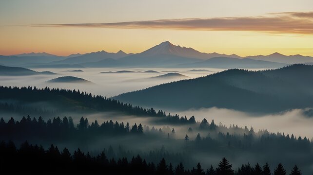 sunrise in the mountains