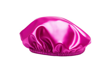 Pink hat with a purple lining, isolated