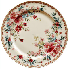 plate with flowers