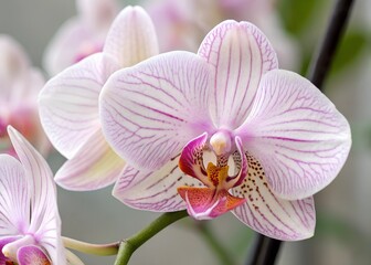 Obraz premium A delicate orchid flower icon with unique petal patterns