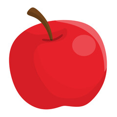 red apple fruit vector illustration. Fuji apple cartoon. food vector. healthy fruit