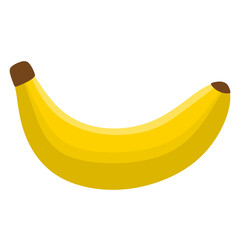 Banana fruit illustration isolated on white background
