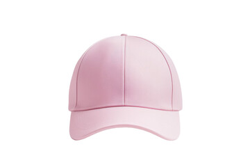 Fototapeta premium Pink baseball cap with a white band, isolated