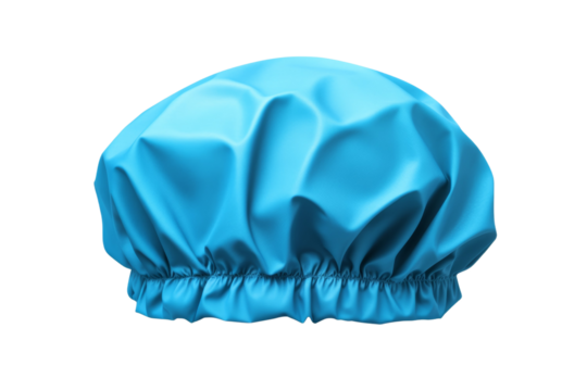 Blue hat with a blue brim, isolated