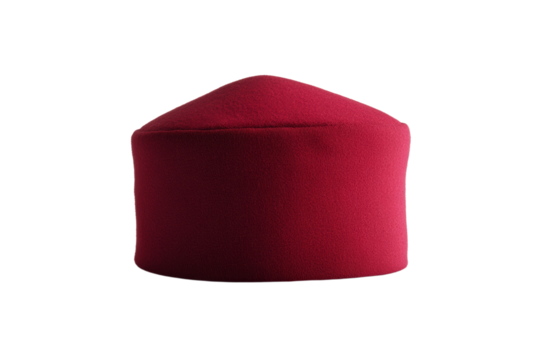 Red hat with a pointed top, isolated