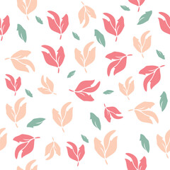 Pastel Leaf Minimalist Pattern Design