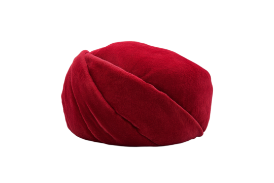 Red hat with a red band, isolated - Powered by Adobe