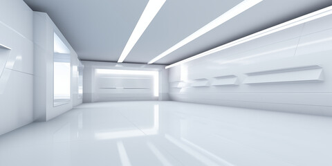 Professional Interior Visualization of a High-Tech White Space