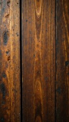 Fototapeta premium Rich brown wood grain, distressed surface, grunge aesthetic, material, wood texture background
