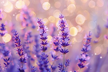 Naklejka premium Lavender shape pattern bokeh effect background backgrounds outdoors blossom.