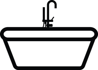 Bathtub vector outline