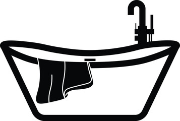 Bathtub vector outline
