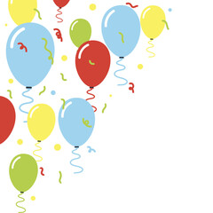 Obraz premium Balloon with Confetti Corner