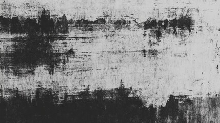 Abstract Black and White Paint Texture on Weathered Wall Background.