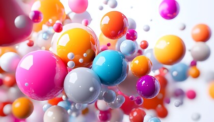 Colorful Spheres Abstract Background Texture