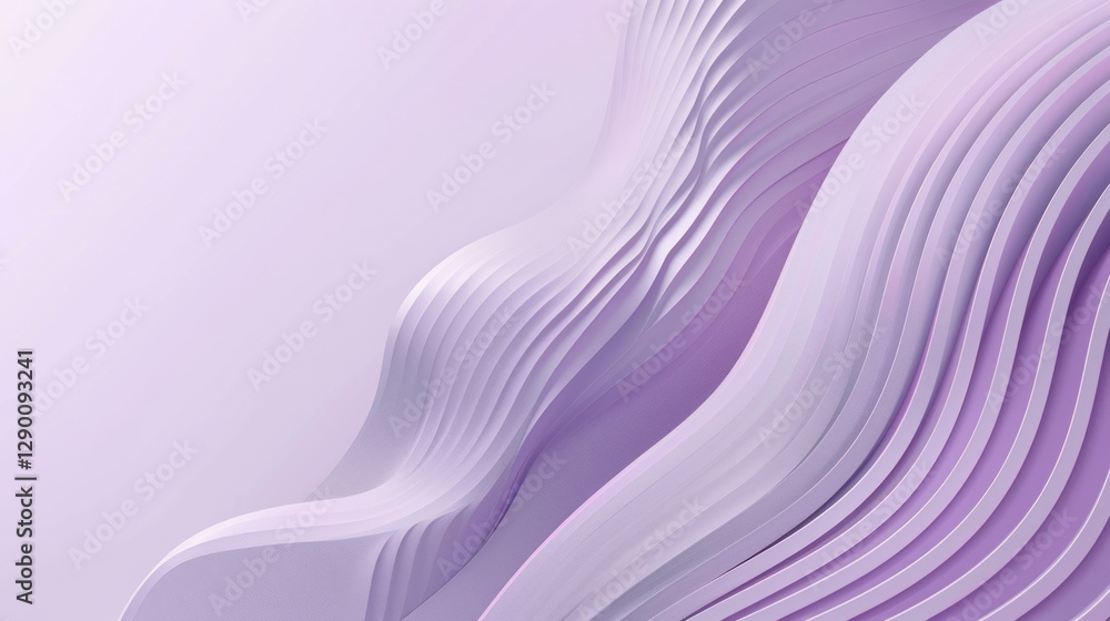 Aufkleber abstract waves in soft purple tones creating a serene backdrop