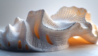 Abstract Woven Structure White Light