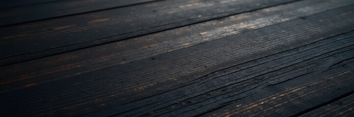 Fototapeta premium Subtle black wood, soft grain, polished finish , wood grain texture, shadow, decor