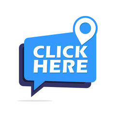 Click here bubble icon.