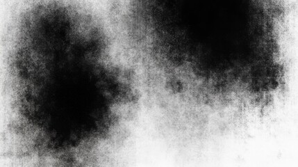 Abstract Black Ink Splashes Transitioning to White Background Texture