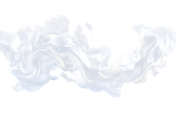 detailed swirling white smoke with natural flow and transparency isolated on transparent background 