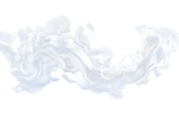 detailed swirling white smoke with natural flow and transparency isolated on transparent background 