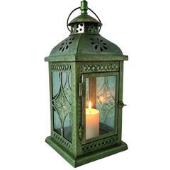 Beautiful ramadan kareem latern on white background